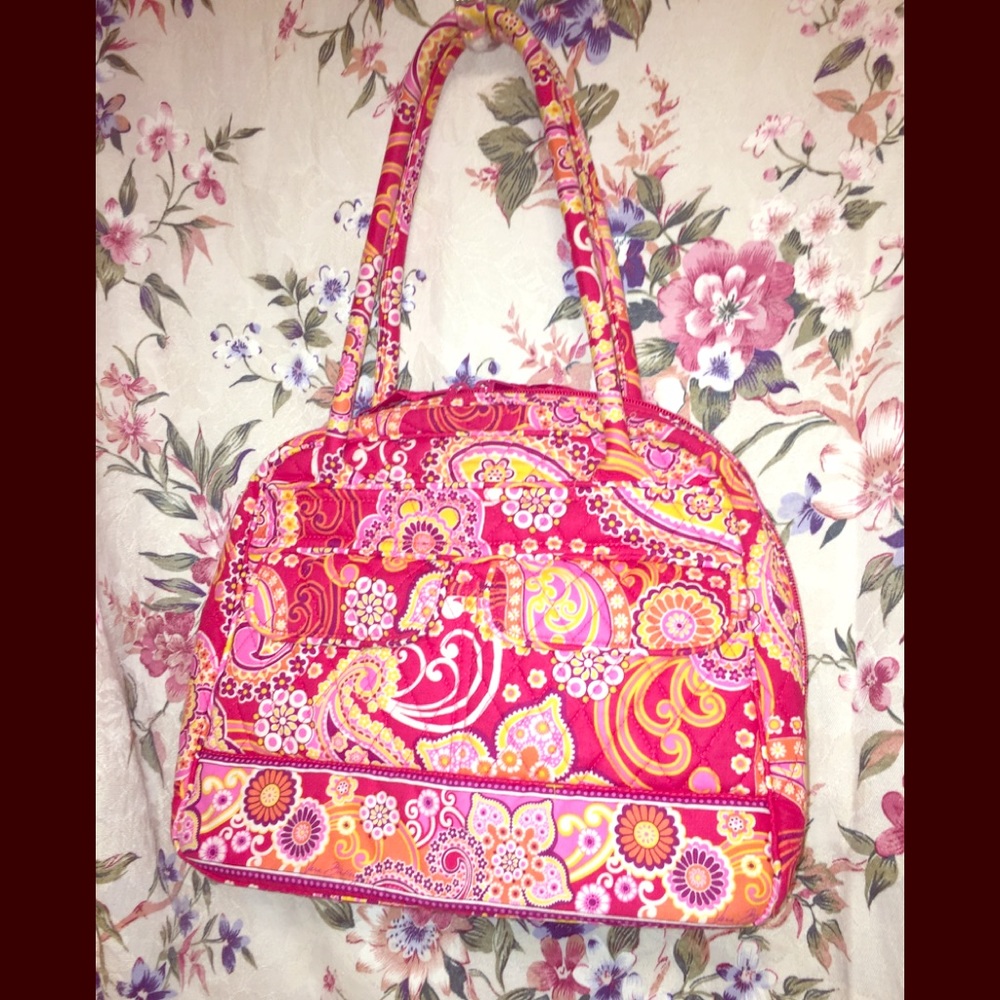 Vera Bradley’s Retired Rasberry Fizz 2 Zipper Bag